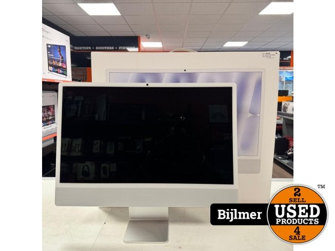 iMac 2024 M4 24" 4.5K Retina 16GB 256GB Zilver | Nette staat, Computers en Software, Apple Desktops, Apple, Zo goed als nieuw