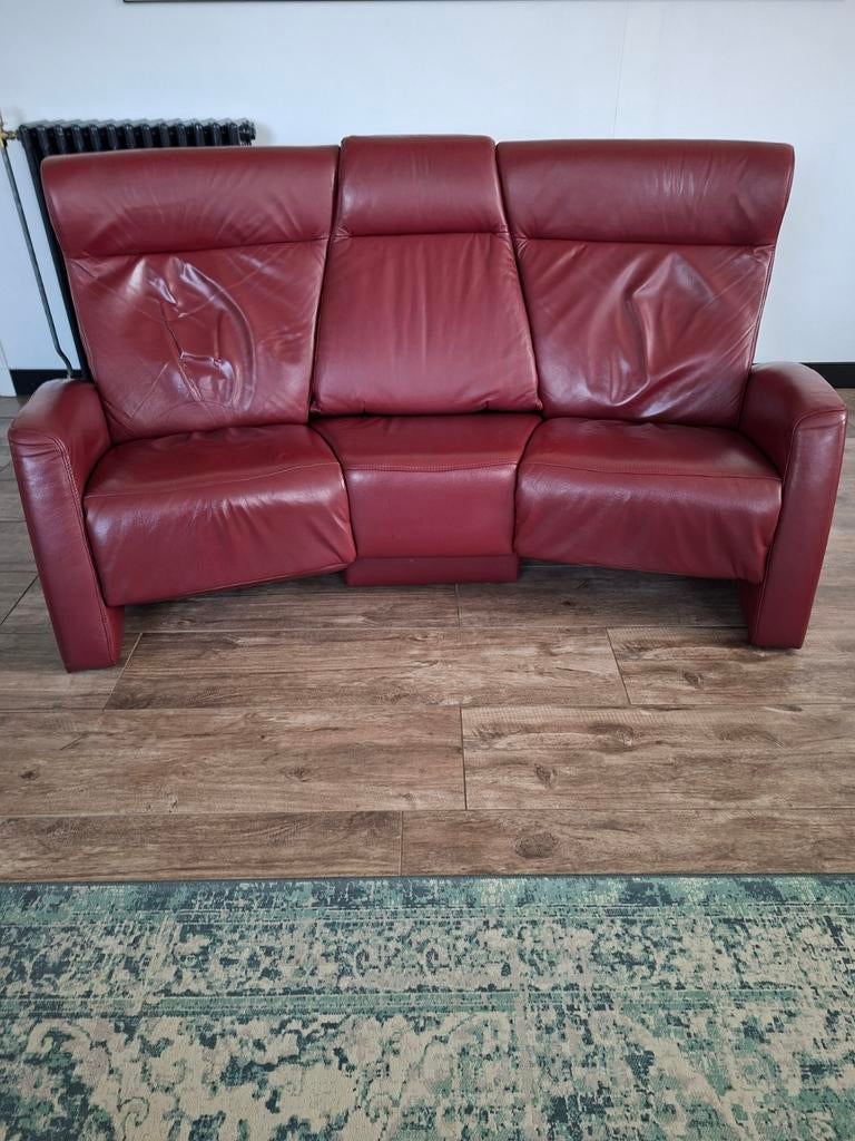 Comfortabele leren bank, Ophalen, Gebruikt