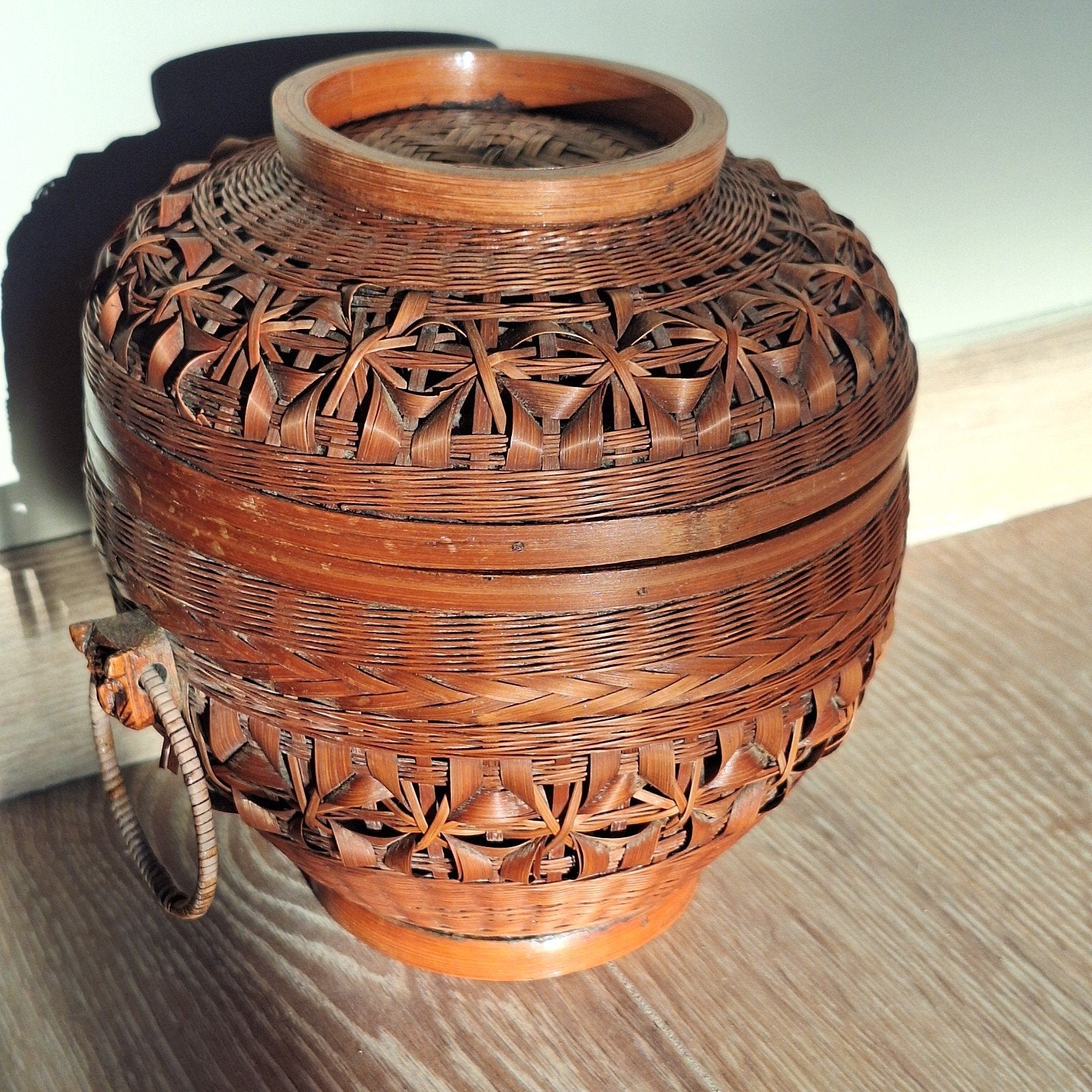 Rijstmand mand Azië rijstmandje, Antiek en Kunst, Ophalen