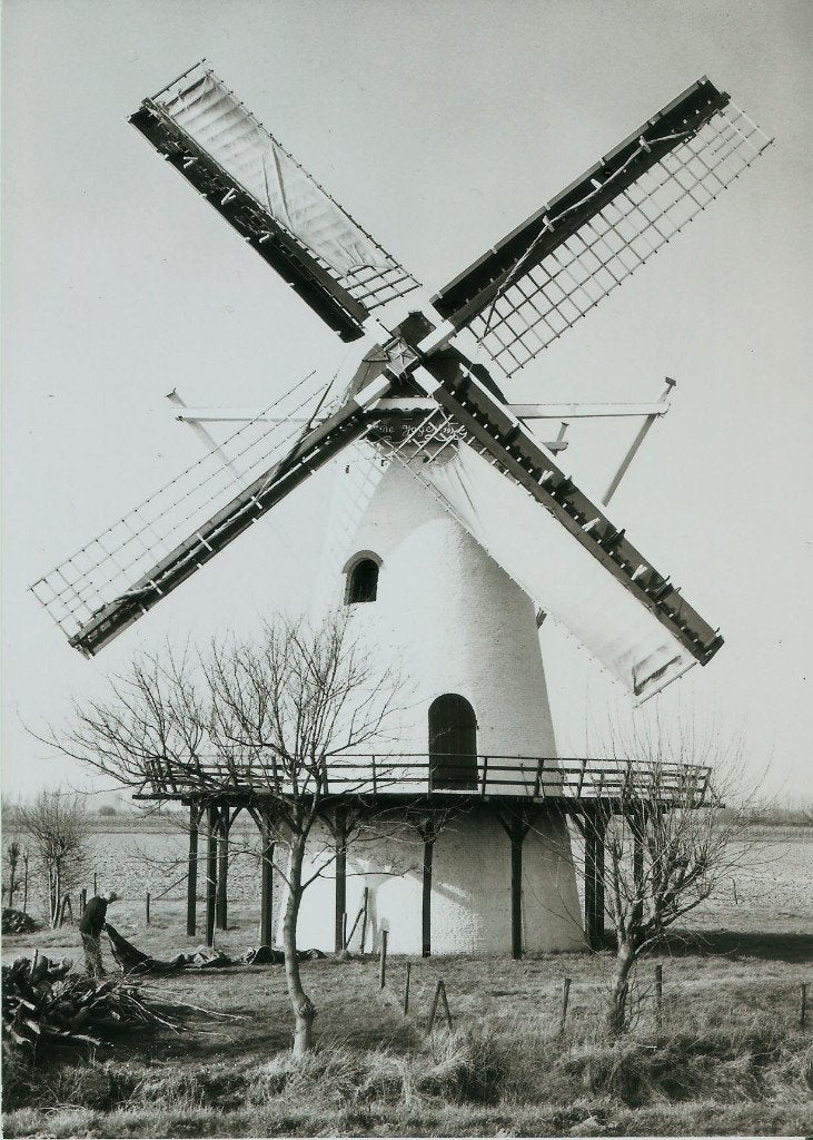 Oud - Vossemeer molen De Jager 1994 groot formaat, Ophalen of Verzenden, 1980 tot heden, Ongelopen, Zeeland