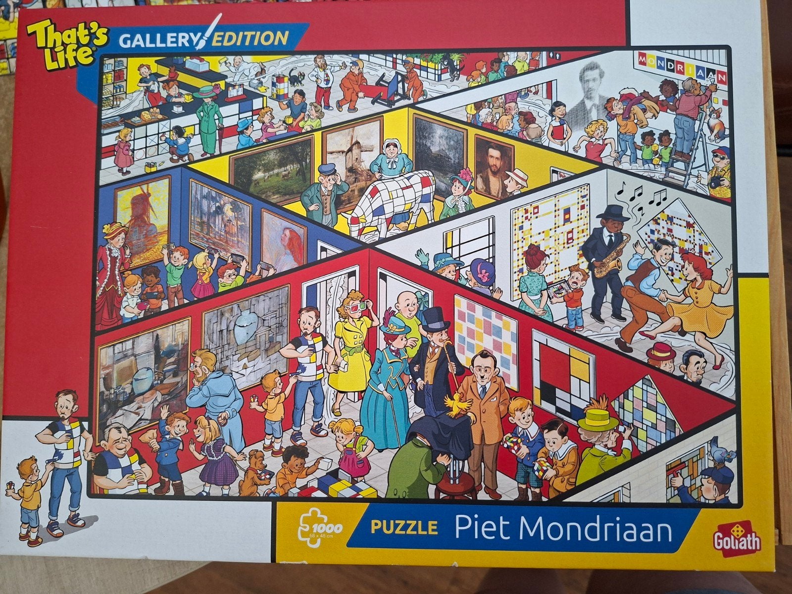 That's Life puzzel 1000 stukjes Piet Mondriaan, Ophalen of Verzenden, 500 t/m 1500 stukjes, Zo goed als nieuw, Legpuzzel