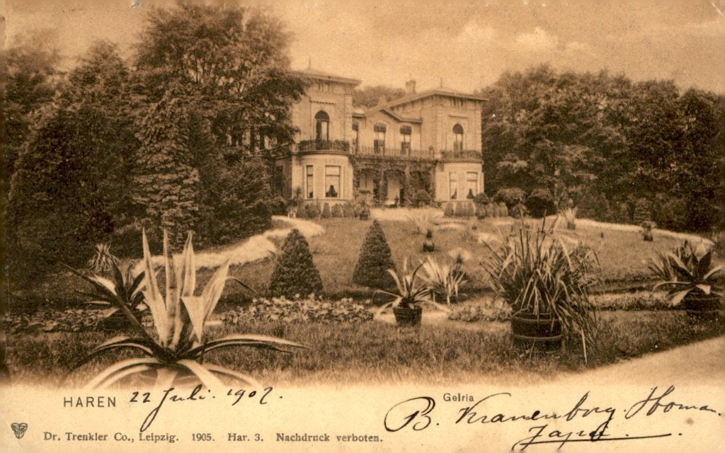 Haren Huize Gelria # 925, Ophalen of Verzenden, Voor 1920, Gelopen, Groningen