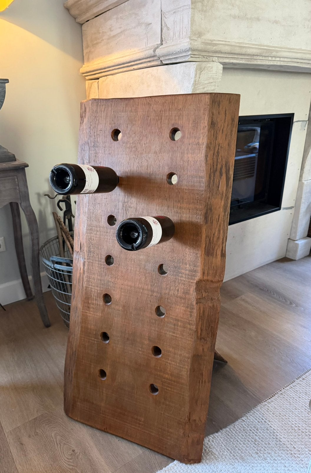 Massief houten wijnrek vintage voor 12 flessen, Ophalen, Zo goed als nieuw, Hout, 5 tot 15 flessen