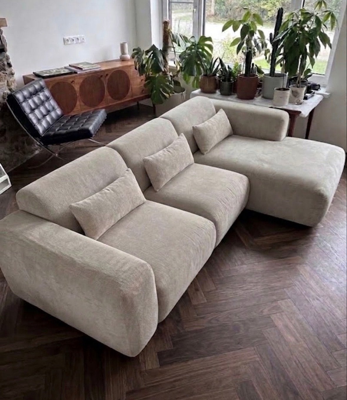 Moderne Hoekbank - Comfortabel en Stijlvol, Ophalen, 250 tot 300 cm, 100 tot 125 cm, Hoekbank