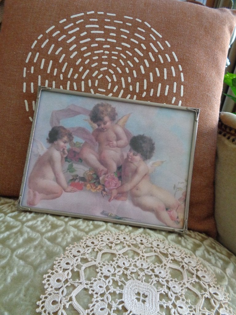 Brocante Fotolijst met Hoekjes ** Mimosa **, Antiek en Kunst, Ophalen of Verzenden