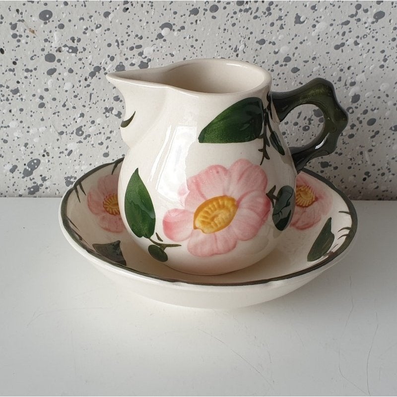 Villeroy en Boch Wild Rose roomkannetje met lekschaaltje, Ophalen of Verzenden