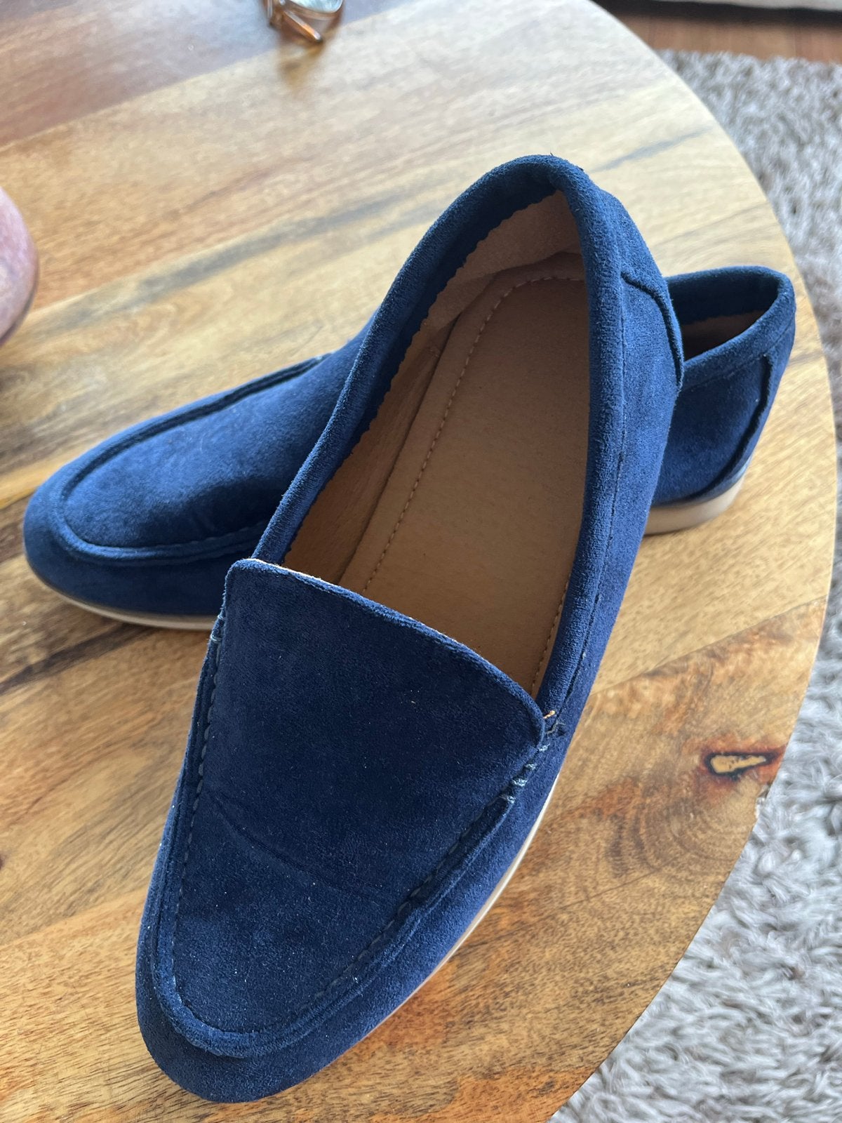 Mooie blauwe loafers, zo goed als nieuw, maat 42, Ophalen of Verzenden, Zo goed als nieuw, Blauw, Instappers