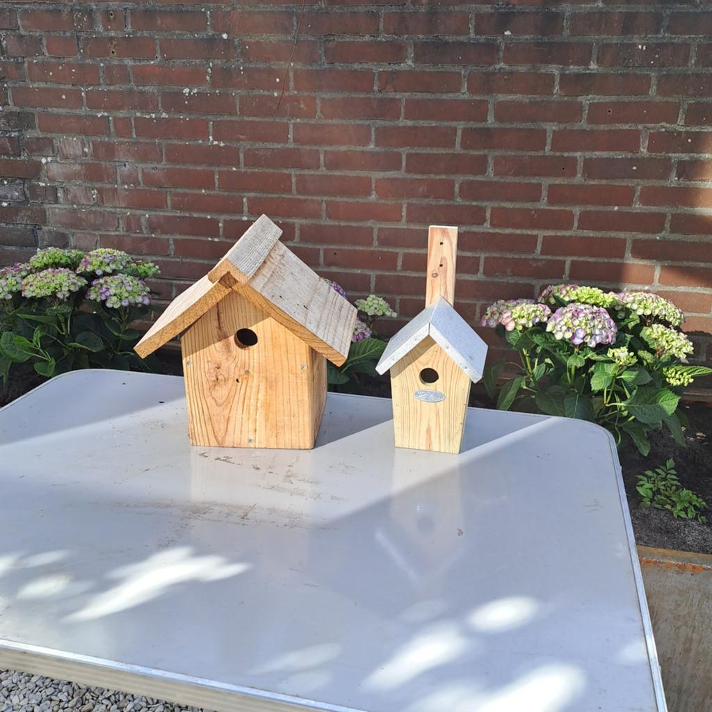 2x vogelhuis hout - setprijs €10., Ophalen of Verzenden
