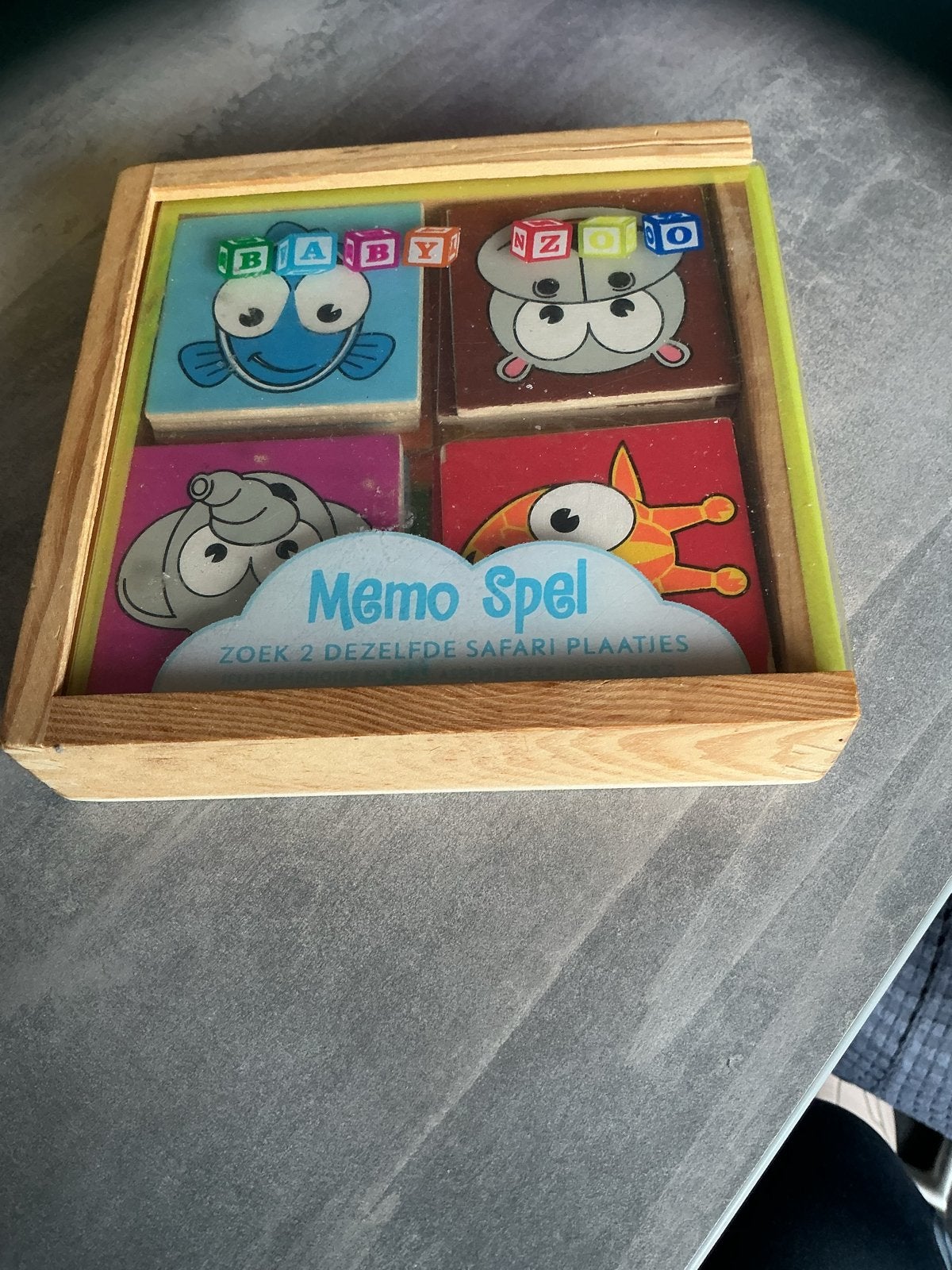 Houten Memo Spel Safari Dieren Baby/Peuter, Ophalen of Verzenden, Gebruikt, Overige typen