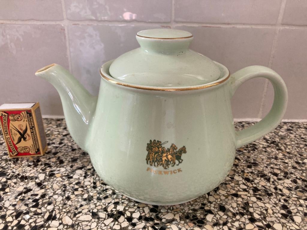 Pickwick theepot mintgroen pastel groen vintage jaren 50, Antiek en Kunst, Antiek | Servies los, Ophalen of Verzenden
