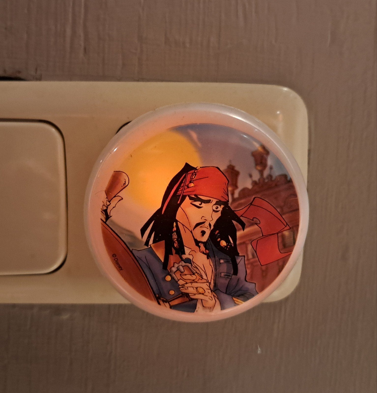 Disney Pirates of the Caribbean Nachtlampje, Huis en Inrichting, Overige merken, Gebruikt, Kunststof, Meerkleurig