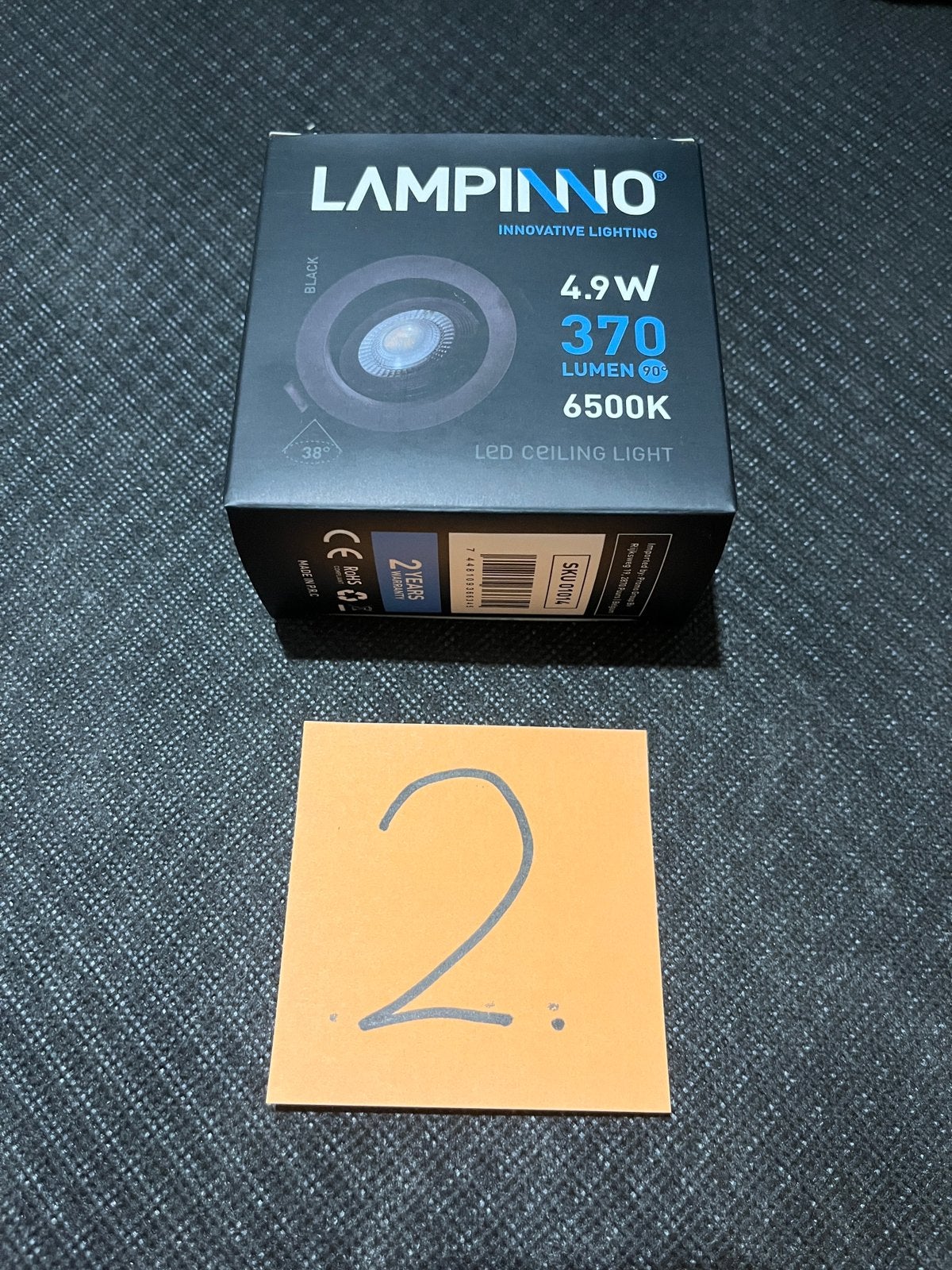 Nieuwe Lampinno Inbouwspot matzwart kantelbaar - PARTIJ 25x, Ophalen, Kunststof, Nieuw, Overige fittingen