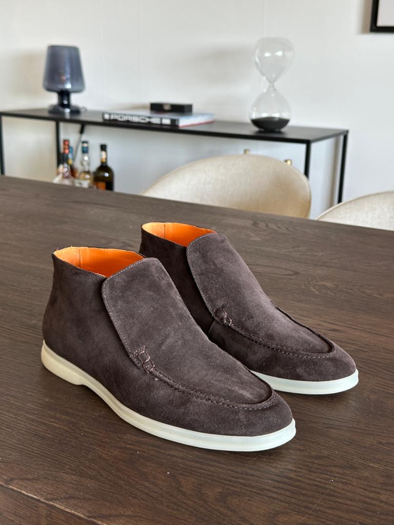 Reinhard Frans Andora loafers - donkerbruin suède - maat 43, Loafers, Bruin, Nieuw, Ophalen of Verzenden