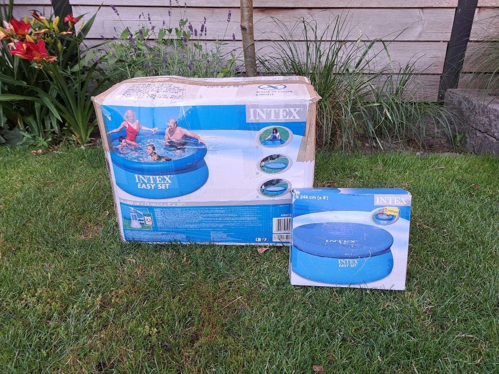 Intex Zwembad diam.244 cm easy set, Ophalen, Gebruikt, Minder dan 80 cm, Rond