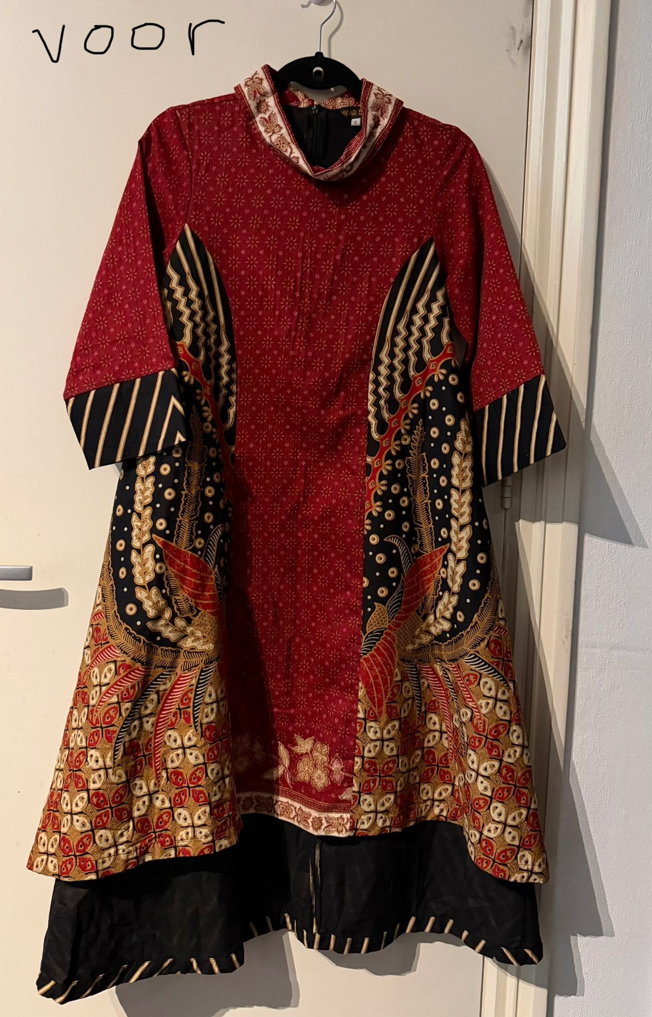 Prachtige Batik jurk (mt S) nieuw, Meerkleurig, Nieuw, Ophalen of Verzenden, Maat 36 (S)