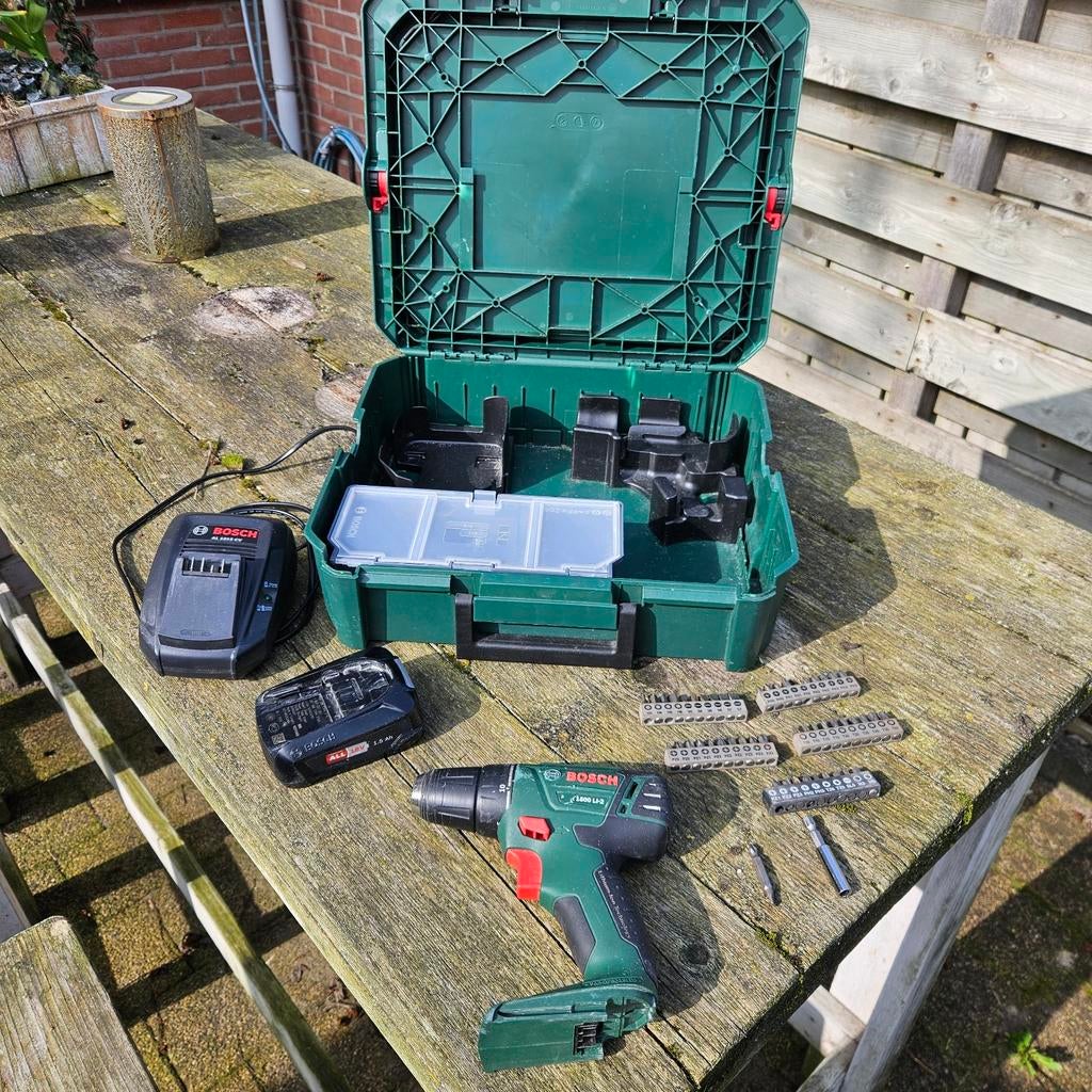 Complete Bosch 1800 LI-2 Boor-/Schroefmachine Set, Ophalen of Verzenden