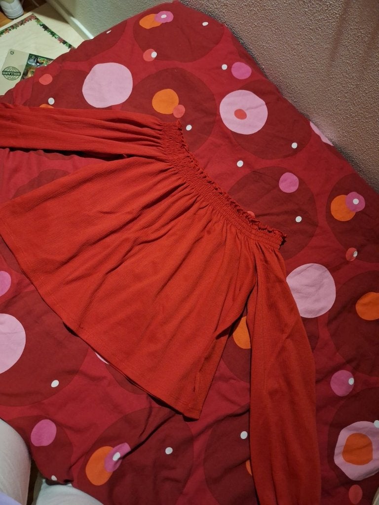 Leuk rood shirt met lange mouw, maat S, Ophalen of Verzenden, Gedragen, Rood, Lange mouw