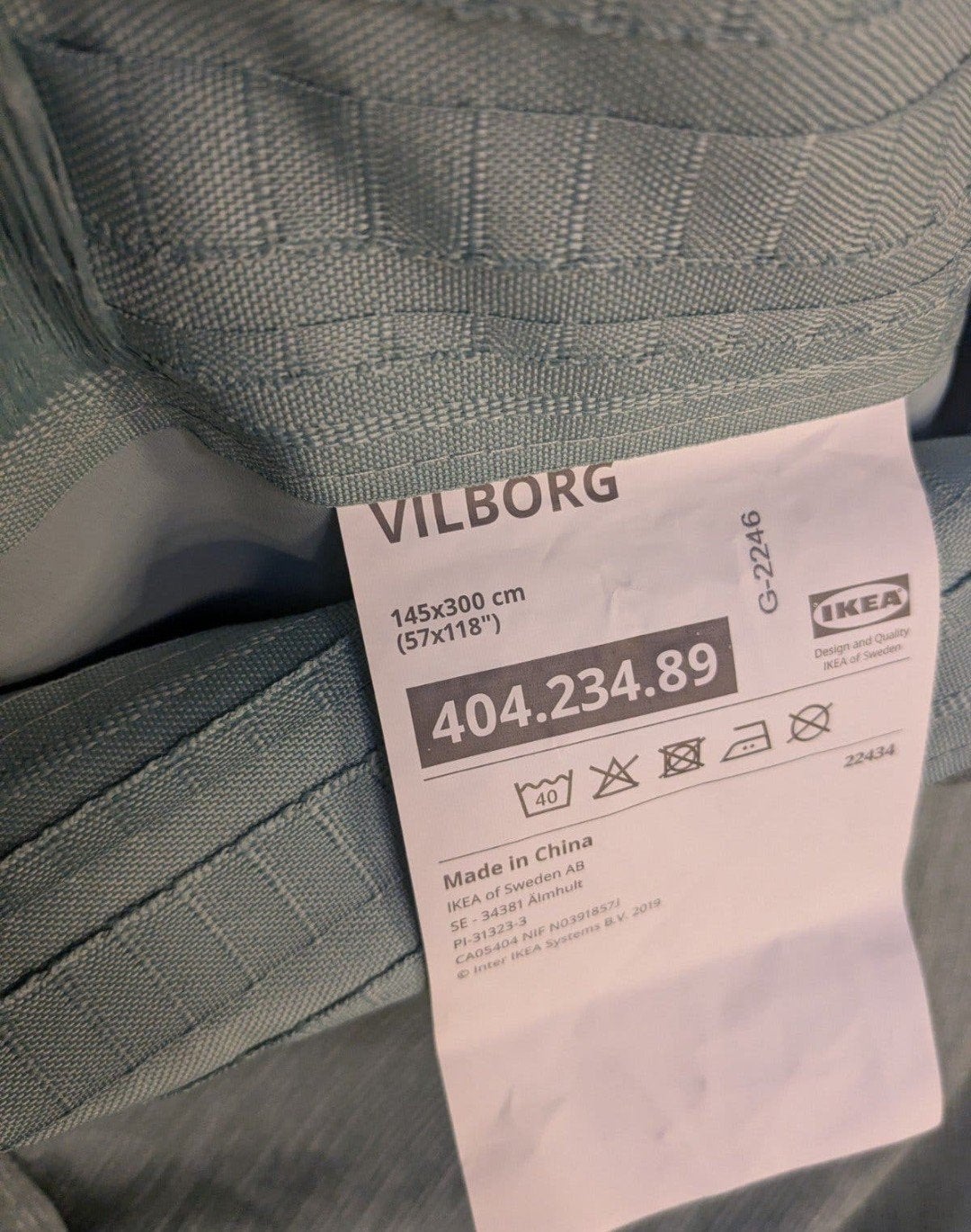 IKEA VILBORG Gordijnen - Groen, Huis en Inrichting, Gebruikt, Ophalen of Verzenden, Gordijn, IKEA