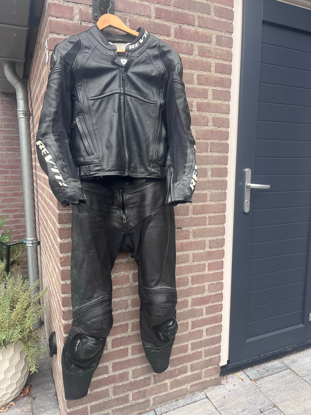 Revit motorpak combiset leer maat 52, Ophalen, Tweedehands, Heren, Combipak