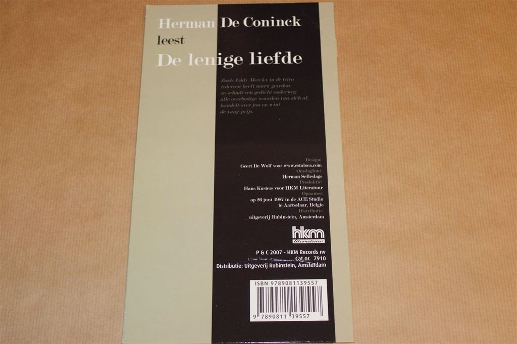 Herman De Coninck — De Lenige Liefde — Poëzie Luisterboek, Ophalen of Verzenden