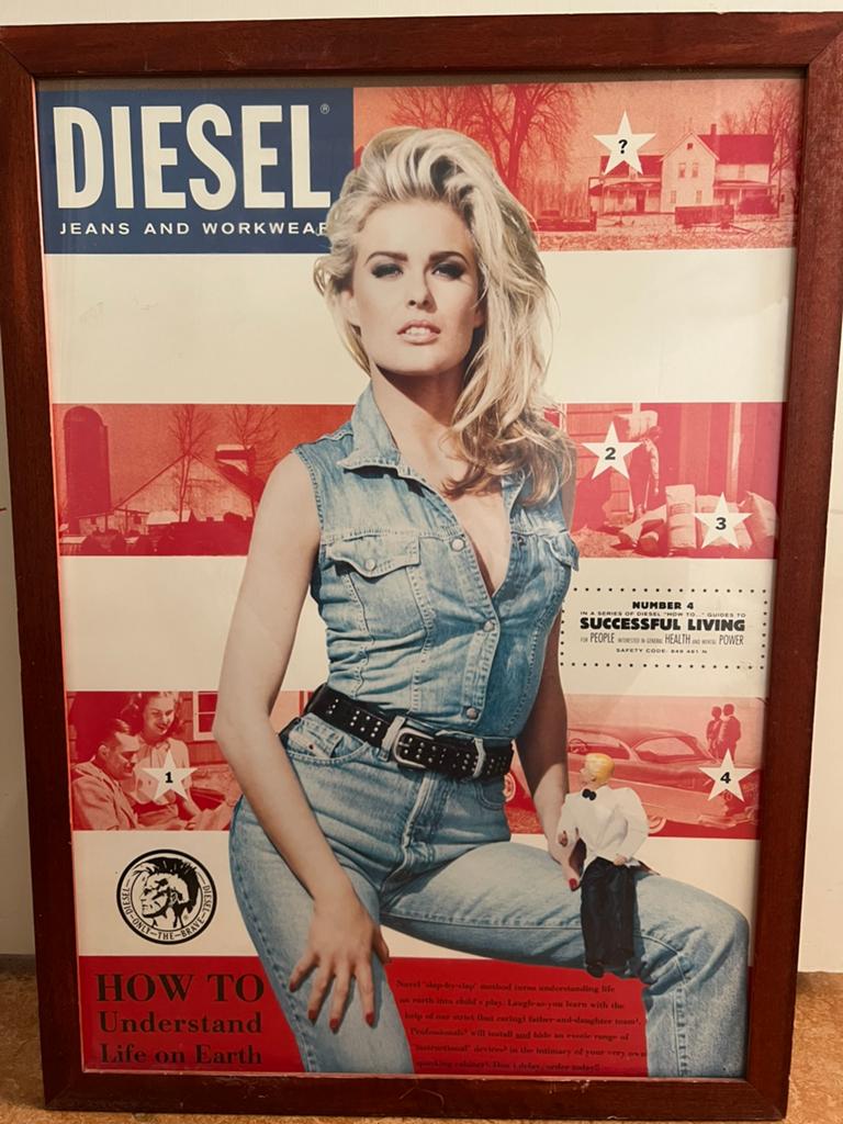 Diesel reclame poster vintage, Ophalen of Verzenden, Nieuw, Overige typen