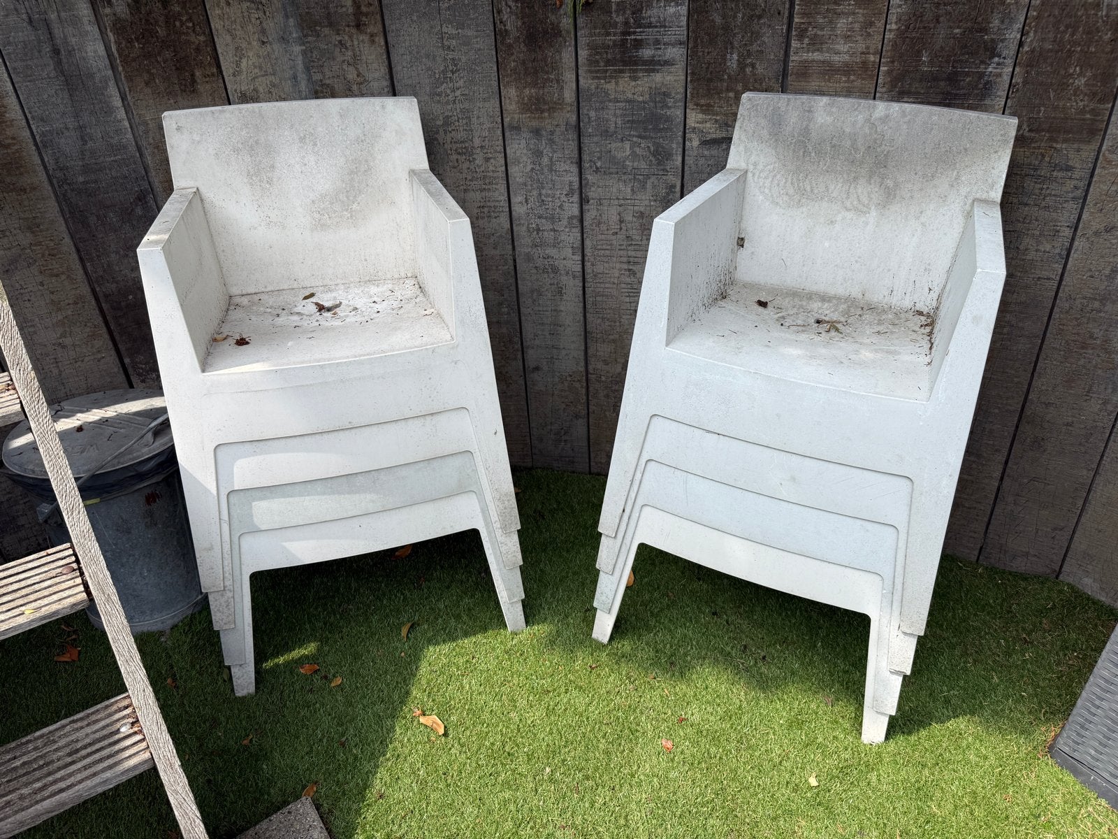 8 Philippe Starck Driade Toy tuinstoelen, Ophalen, Gebruikt, Kunststof, Stapelbaar