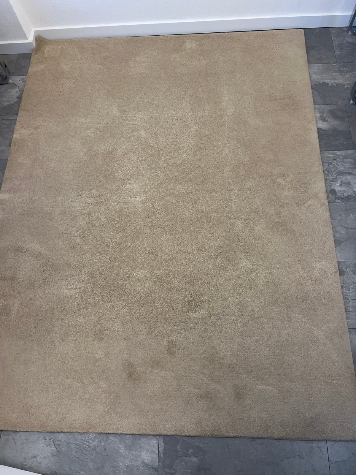 Groot beige tapijt 200x160 cm - Lichte gebruikssporen, Ophalen, Gebruikt, Beige, 150 tot 200 cm