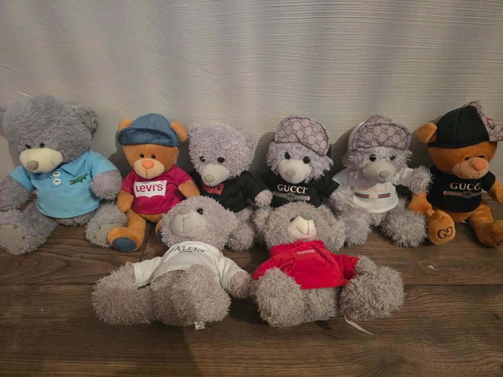 8 leuke knuffel beertjes, Overige merken, Overige karakters, Overige typen, Grijs