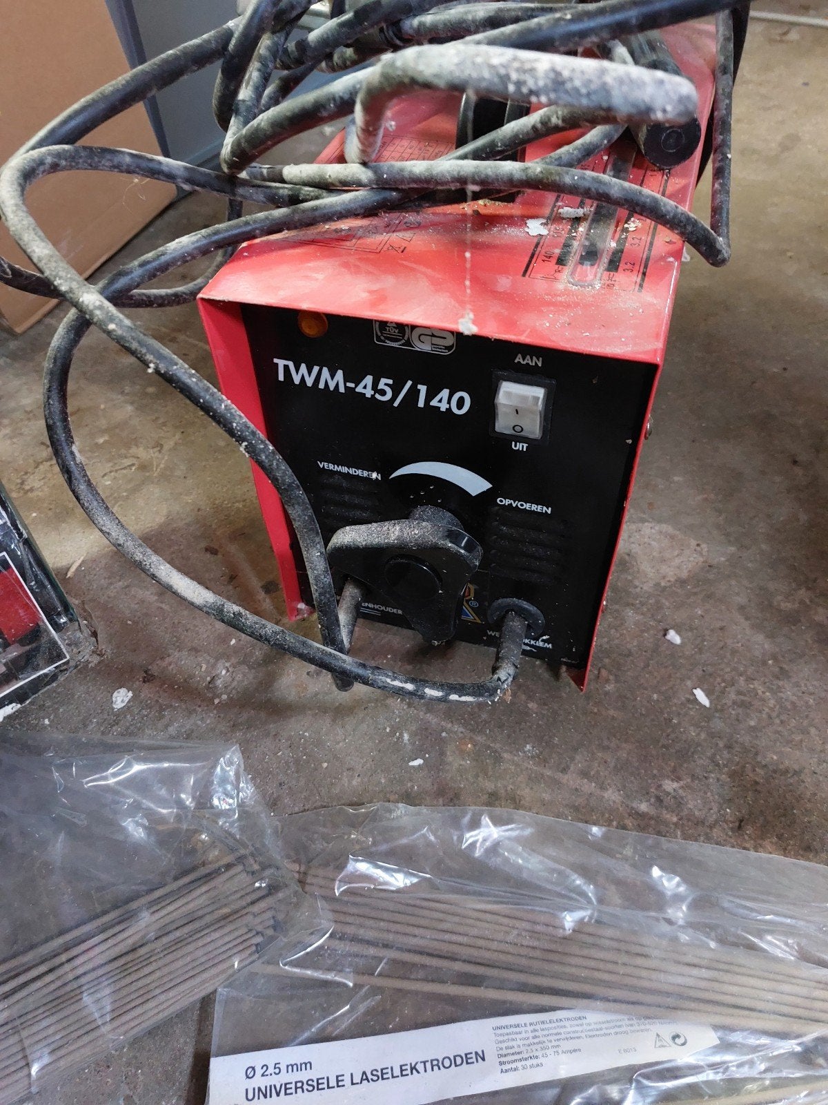 Top Craft Lasapparaat TWM-45/140 met elektroden, Ophalen, Gebruikt, Minder dan 150 ampère, Elektroden