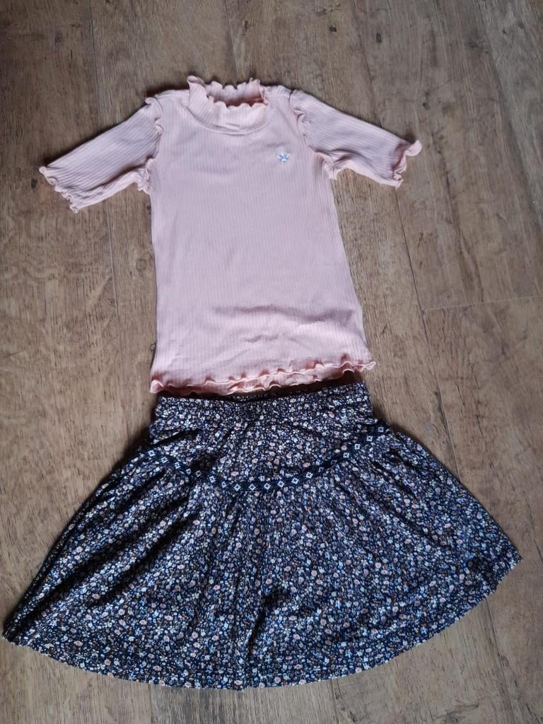 Rok en shirt FLO maat 116, Gebruikt, Meisje, Ophalen of Verzenden, Jurk of Rok