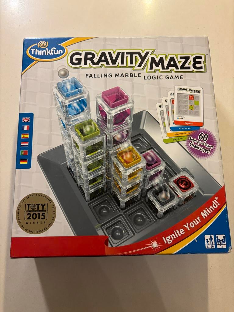 Thinkfun Gravity Maze Logic Game vanaf 8 jaar 1 speler!, Kinderen en Baby's, Speelgoed | Educatief en Creatief, Ophalen of Verzenden