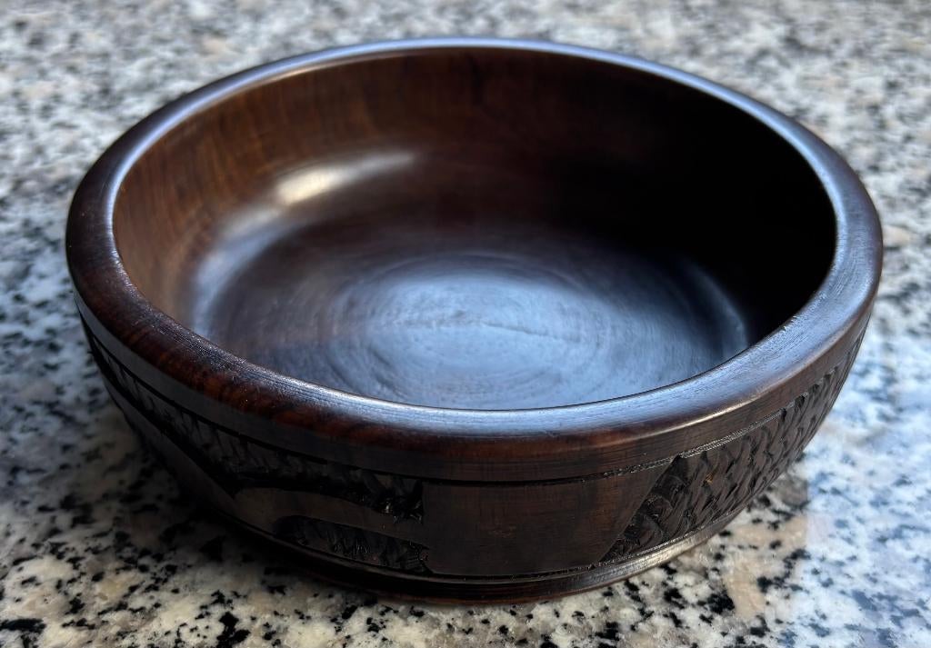 Schitterend Afrikaans hardhouten schaaltje, Overige typen, Minder dan 20 cm, Art nouveau, Ophalen of Verzenden