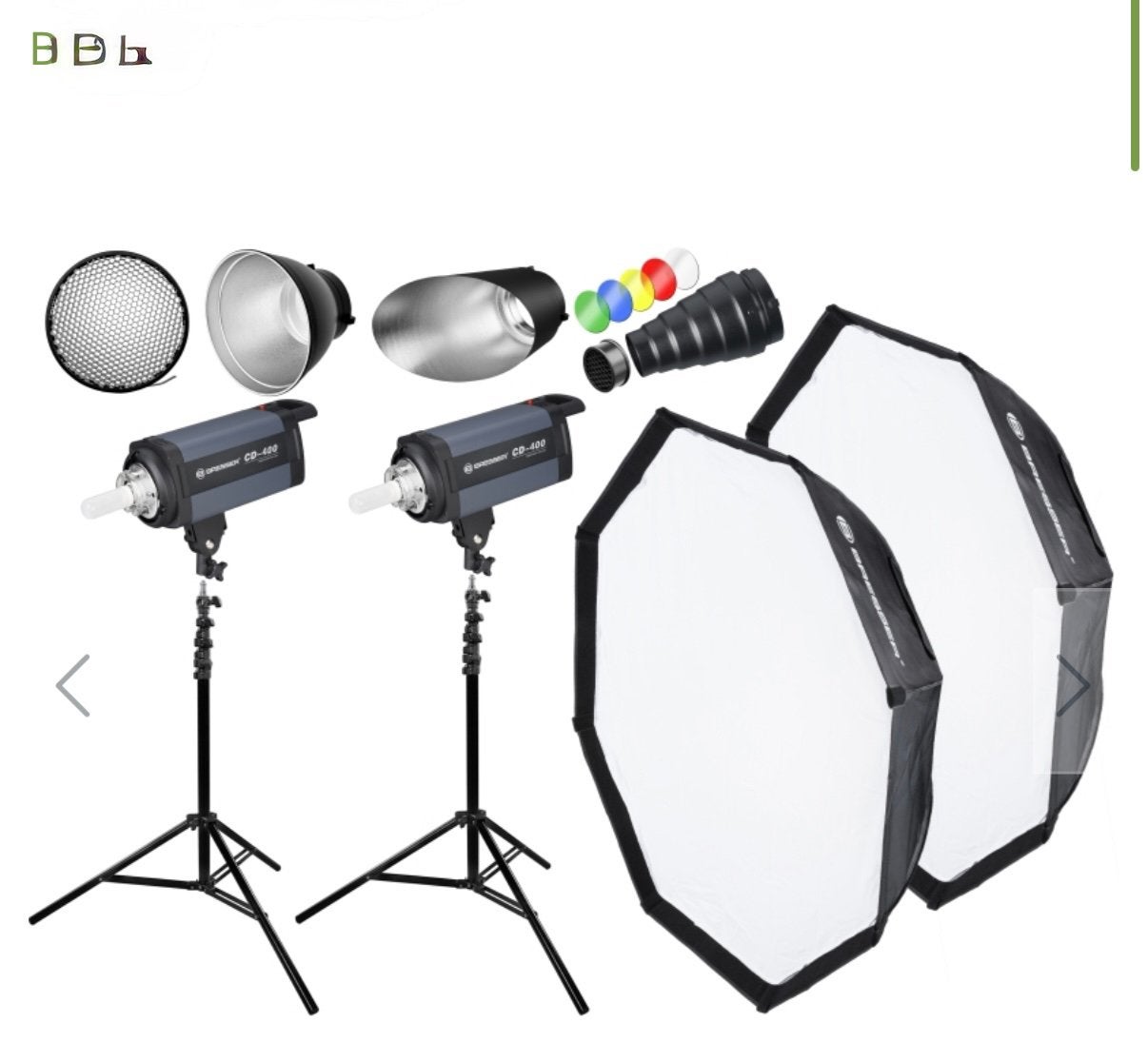 BRESSER flitsset: 2x CD- 400, Ophalen, Lamp of Flitsset, Bresser, Zo goed als nieuw
