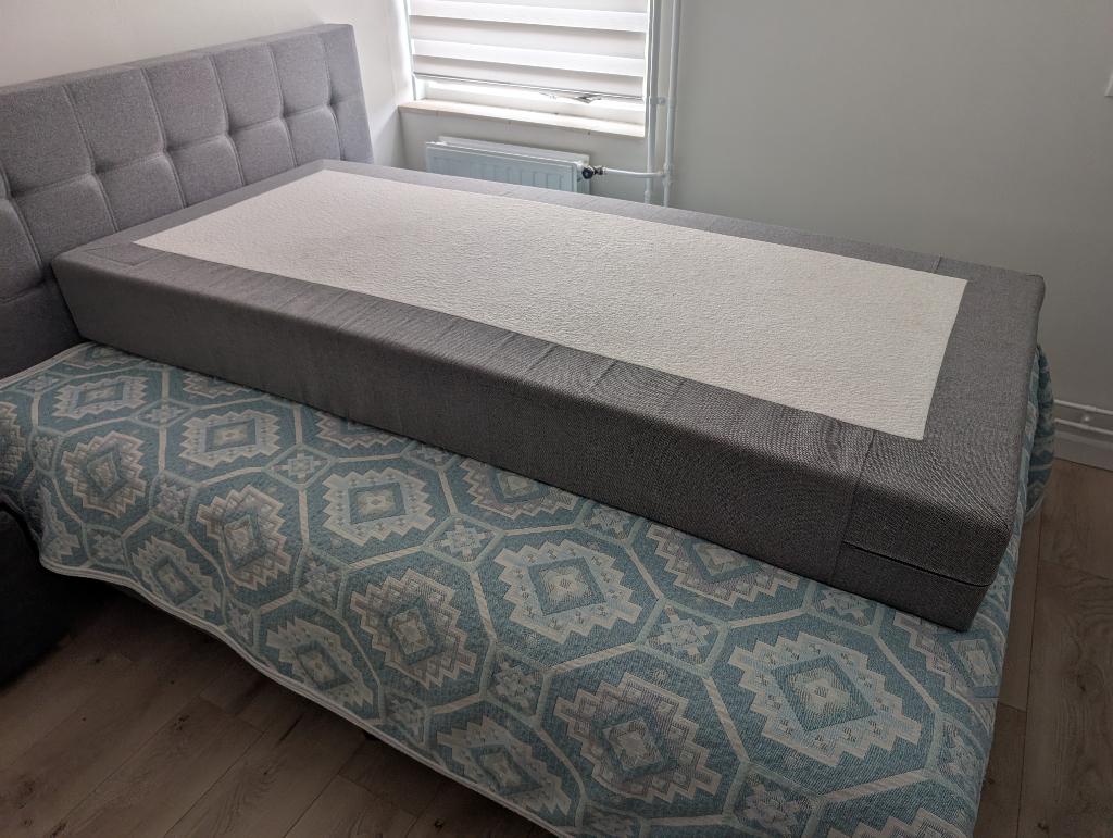 2 Boxspring matrassen + split topper, Huis en Inrichting, Ophalen, 90 cm, Eenpersoons, Zo goed als nieuw