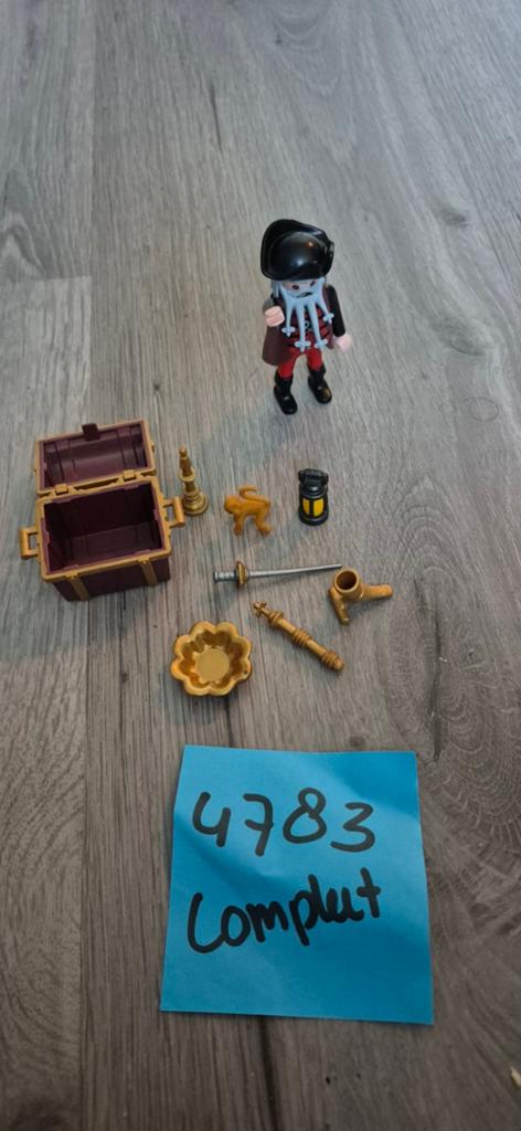 Playmobil 4783 Piraat met schatkist en accessoires, Ophalen of Verzenden, Gebruikt, Complete set