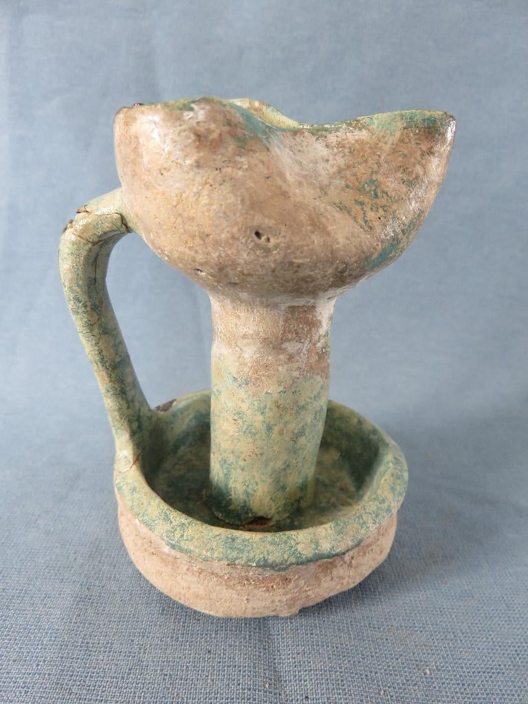 Perzie - olielampje - aardewerk  10 . 12e eeuw - bodemvondst, Antiek en Kunst, Antiek | Keramiek en Aardewerk, Ophalen of Verzenden