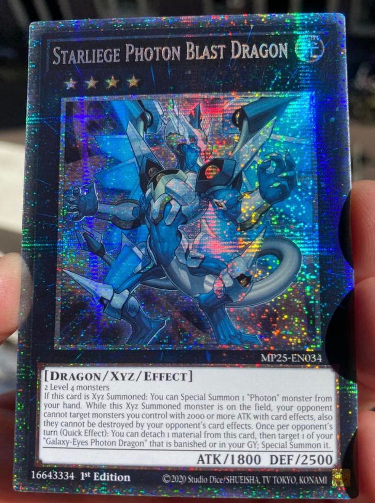 Yu-Gi-Oh! Starliege Photon Blast Dragon MP25 Starlight Rare, Hobby en Vrije tijd, Verzamelkaartspellen | Yu-gi-Oh!, Ophalen of Verzenden