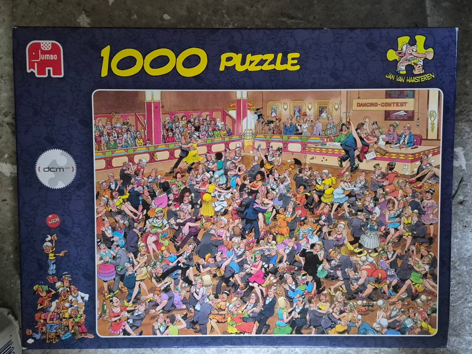 Jumbo Jan van Haasteren 1000 stukjes puzzel - Danswedstrijd, Hobby en Vrije tijd, Ophalen of Verzenden, 500 t/m 1500 stukjes, Gebruikt