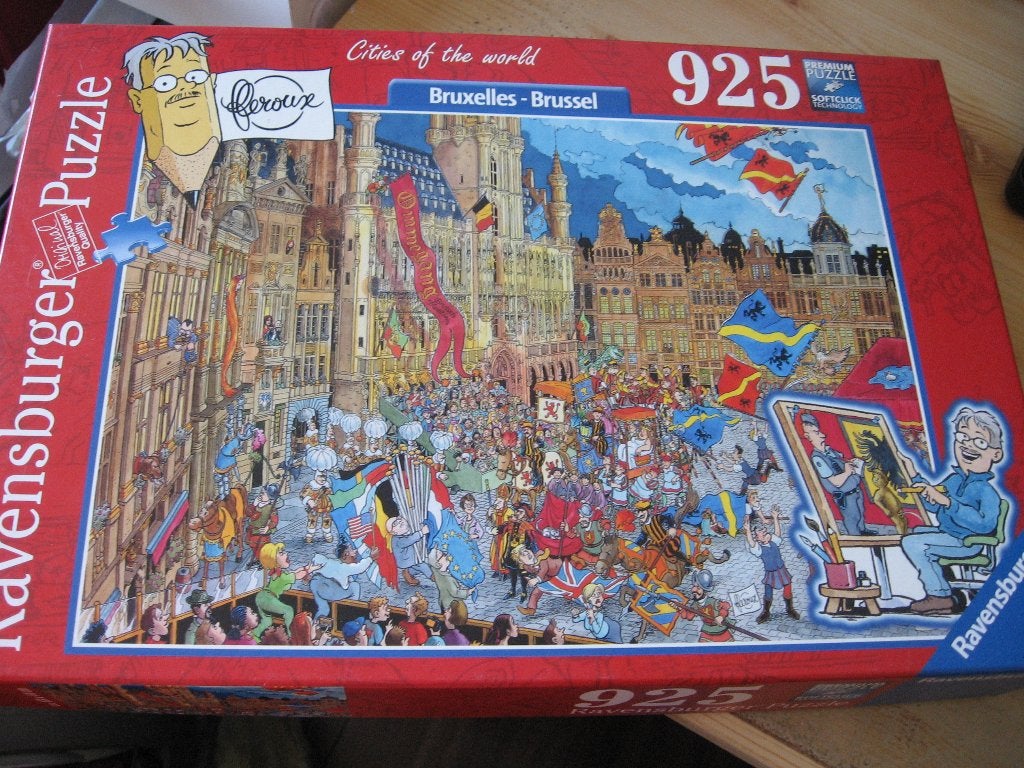 Cities of the world BRUSSEL 925 stukjes, Ophalen of Verzenden, 500 t/m 1500 stukjes, Gebruikt, Legpuzzel