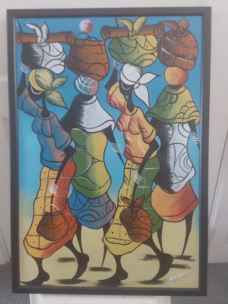 Schilderij uit Kenia, Ophalen