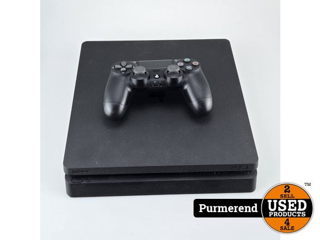 Playstation 4 Slim 1TB Zwart inclusief controller, Spelcomputers en Games, Spelcomputers | Sony PlayStation 4, Sony, Zo goed als nieuw