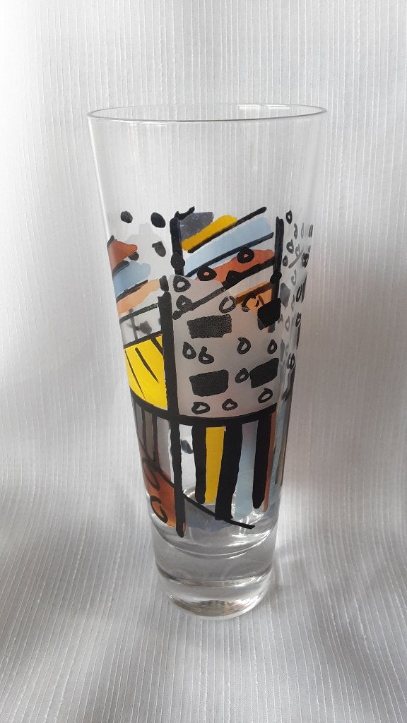 RITZENHOFF Roger Selden glas, Verzamelen, Glas en Borrelglaasjes, Ophalen of Verzenden, Zo goed als nieuw, Bierglas