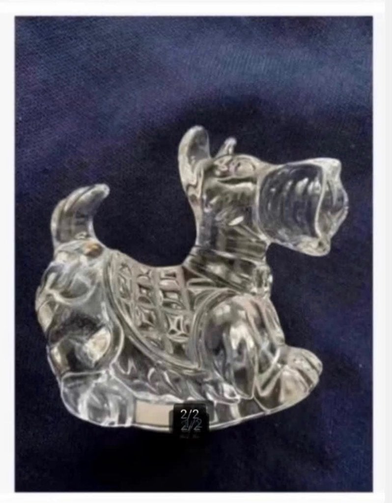 Jaren ‘60 Kristallen hond beeld, by Nacjtmann, 8 x 7,5 cm, Ophalen of Verzenden