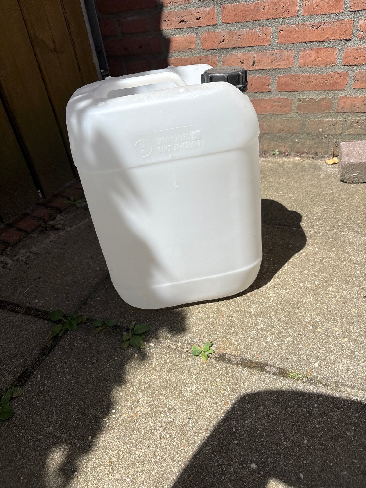 Jerrycan 25 liter - Wit kunststof met schroefdop, Ophalen, Gebruikt