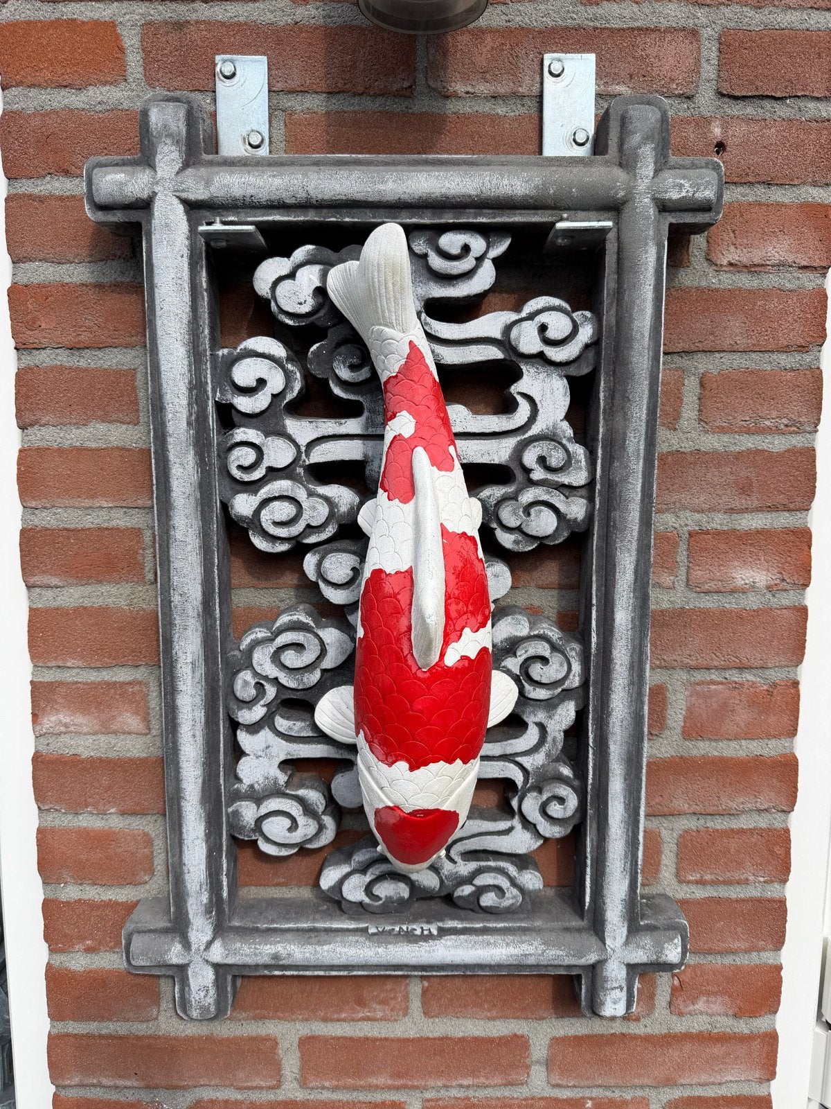 Wanddecoratie: Japanse Koi Karper en Chinees Teken, Karper of Koi