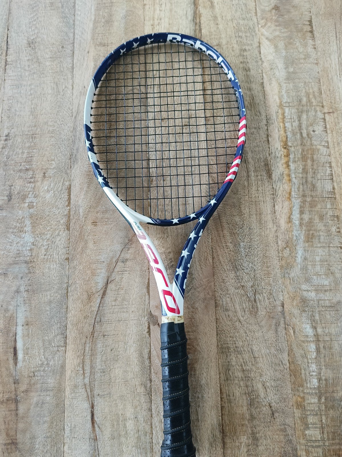 Babolat Pure Aero USA Stripes Editie 300gr L3, Sport en Fitness, Tennis, Gebruikt, L4, Ophalen of Verzenden, Racket