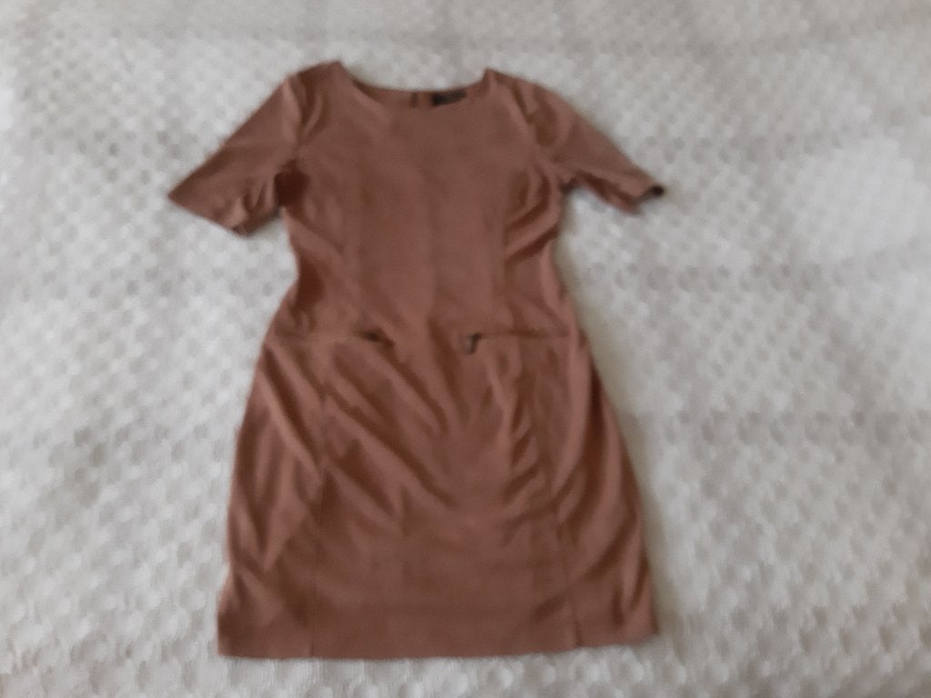 prachtig bruin jurkje Jane Norman London maat 34, Ophalen, Bruin, Zo goed als nieuw, Jane Norman London