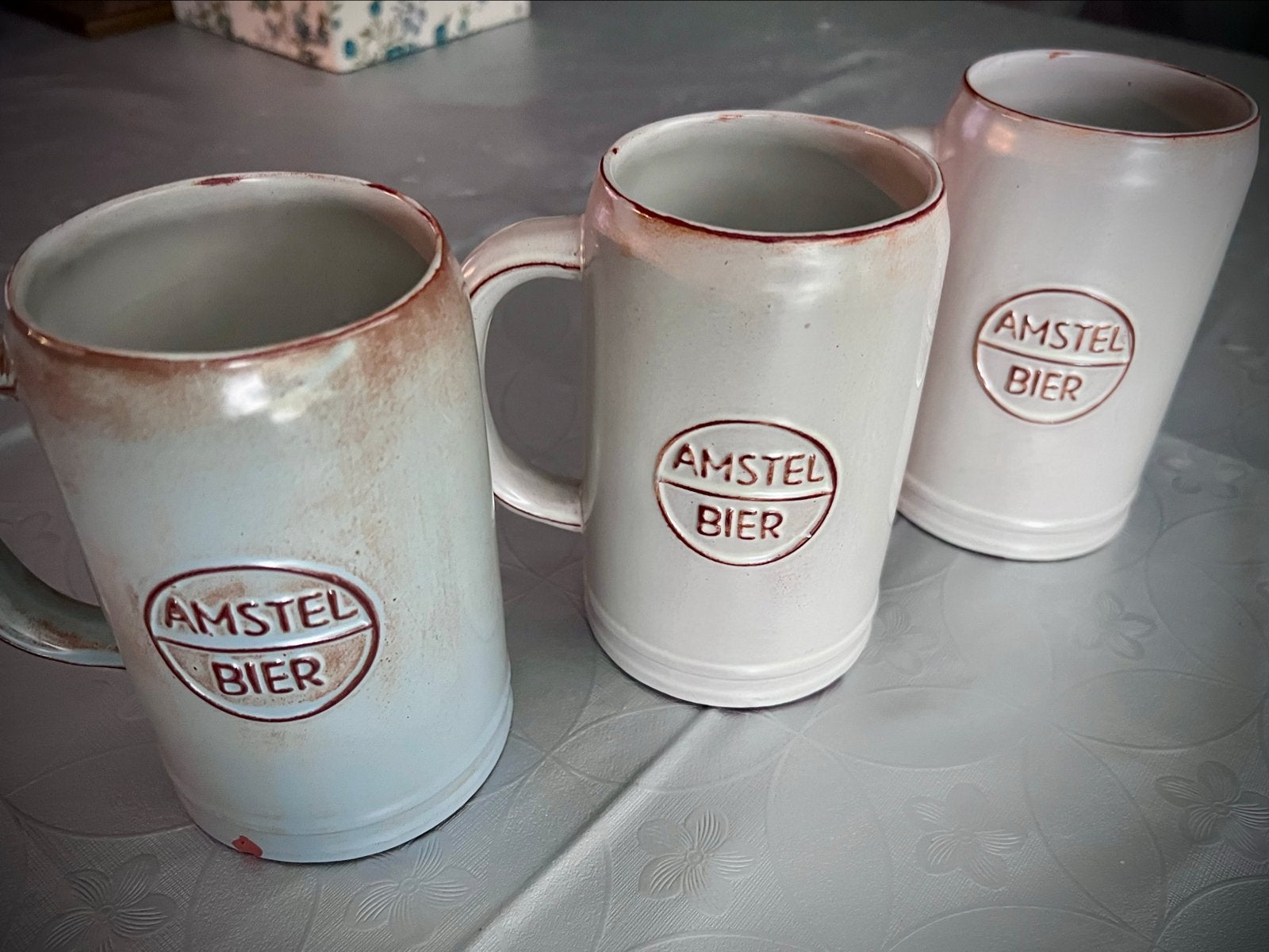 Set van 3 Amstel Bier aardewerk pullen, Antiek en Kunst, Ophalen of Verzenden