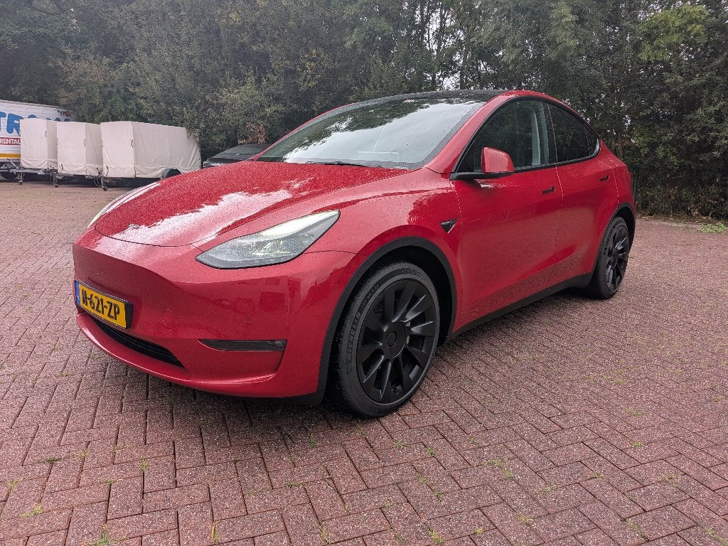 Tesla Model Y LongRange AWD 75kWh GARANTIE Enh.AutoPlt Trkhk, Auto's, Tesla, Automaat, Dealer onderhouden, Zwart, Elektrisch