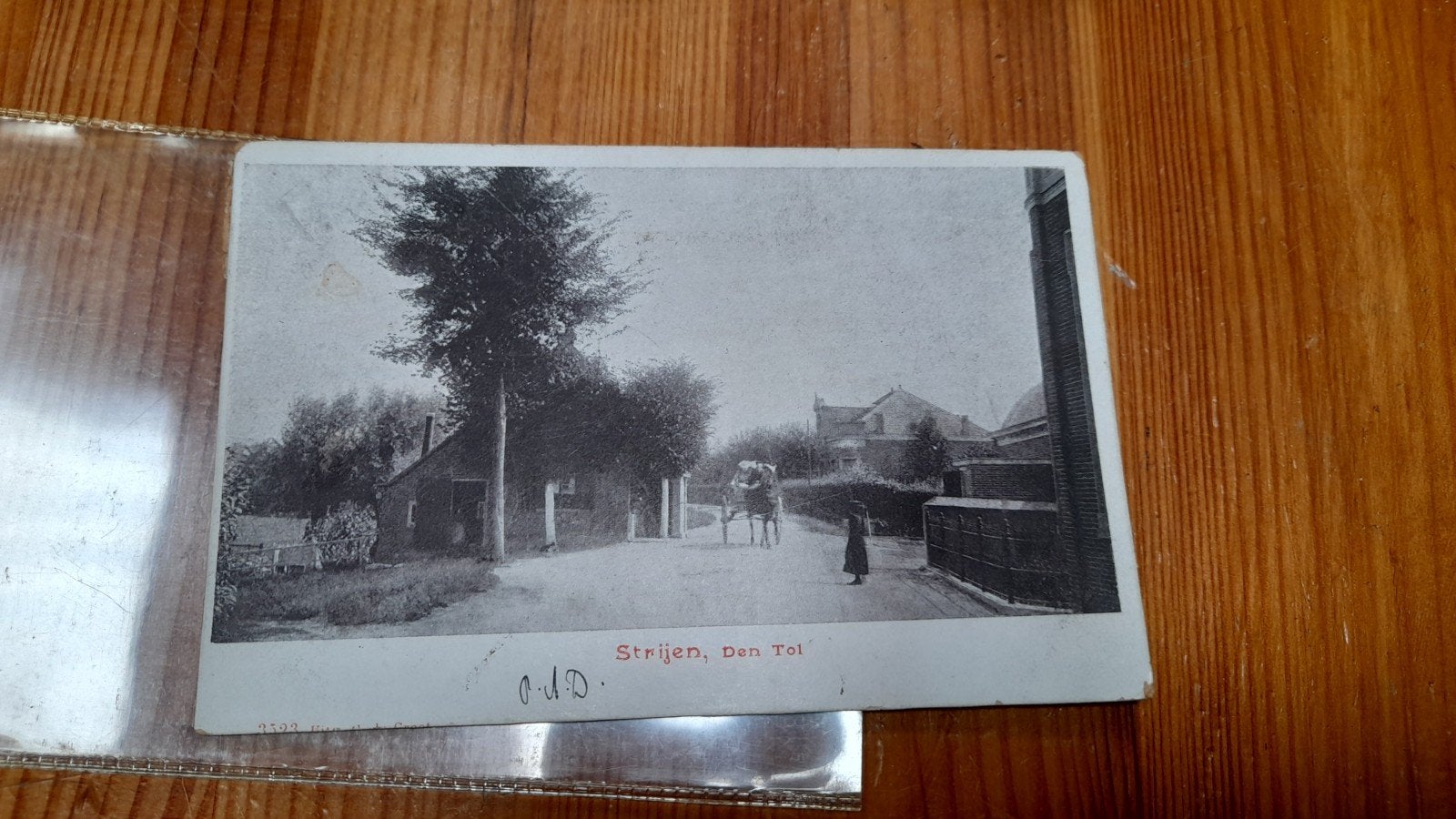 Oude ansichtkaart Strijen Den Tol, Verzamelen, Ansichtkaarten | Nederland, Gelopen, Zuid-Holland, Voor 1920, Ophalen of Verzenden